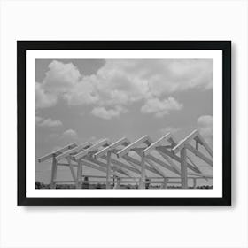 Southeast Missouri Farms Project, View Of Roof Construction Of Shop Assembled Chicken House By Russell Lee Art Print