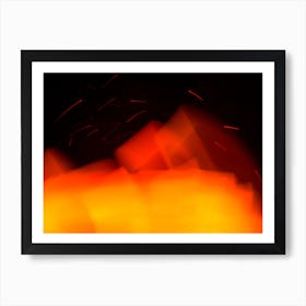 Abstract Fire And Sparks Art Print