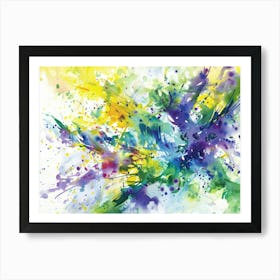 Watercolor Splashes 4 Art Print