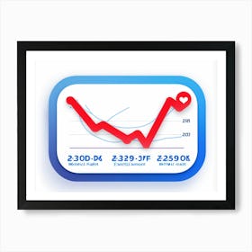 App Icon Representing A Cardiograph With A Red Outline Against A Flat Design Heartbeat Wave Showcas Art Print