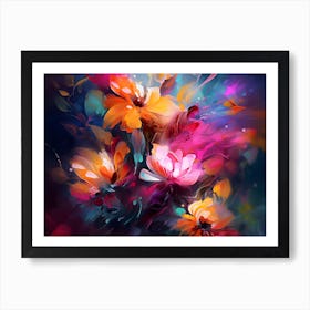 Flowers Watercolor Painting Art Print