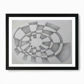 Abstract Art In Black & White Art Print