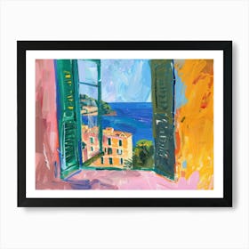 Sorrento From The Window View Painting 3 Art Print