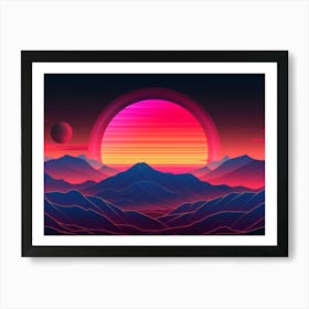 Sunset In The Mountains 33 Art Print