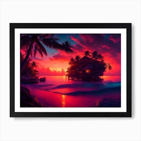 Sunset At The Beach II Art Print