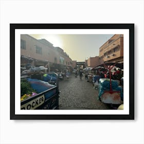 Street Market In Marrakech Art Print