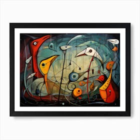 Hunzinator School Of Electric Eel 4 Art Print