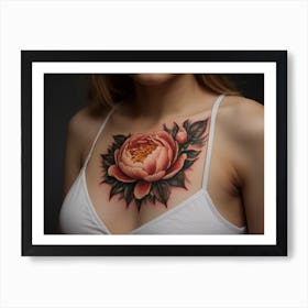 Peony Tattoo Art Print