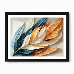 Modern 3d Feather 1 Art Print