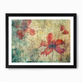 Flower Art Illustration In A Painting Style 19 Art Print