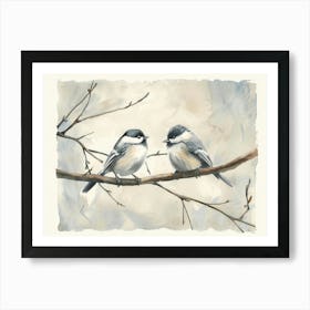 Chickadees 9 Art Print