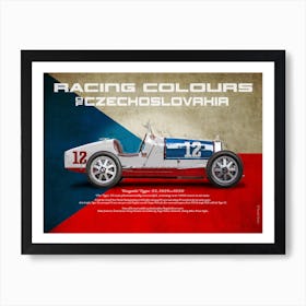 Racing Colours of Czechoslovakia Art Print