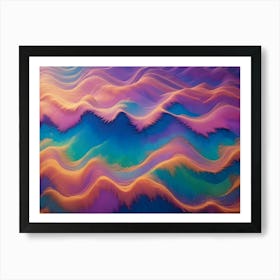 Abstract Image Of A Colorful, Wave Like Pattern Art Print