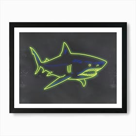 Neon Lime Dogfish Shark 2 Art Print