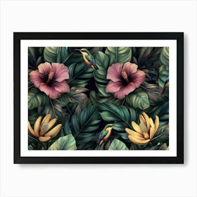 Tropical Wallpaper Art Print