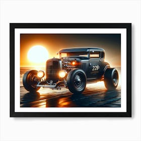 Hot Rod vintage car Art Print