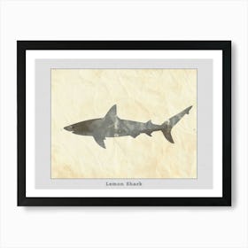 Lemon Shark Silhouette 1 Poster Art Print