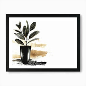 Black And Gold 89 Art Print