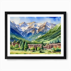 Mountain Town Art Print