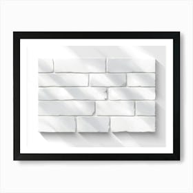 White Brick Wall 1 Art Print