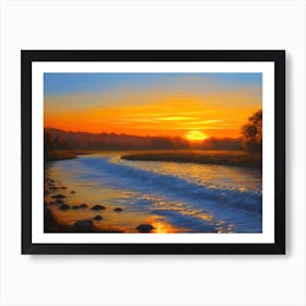 Sunset River 1 Art Print