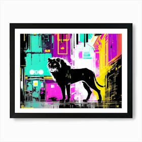 Neon Lion 5 Poster