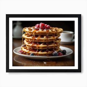 Waffles With Syrup Poster