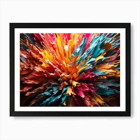 Colorful Paint Splashes Art Print