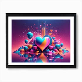 Colorful Heart Creative 31 Art Print