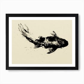 Black Koi (2) H Art Print