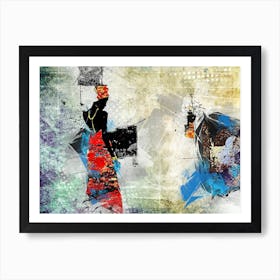 African Africa Art Painting Drawing Vintage Retro Illustration Design 32 Art Print