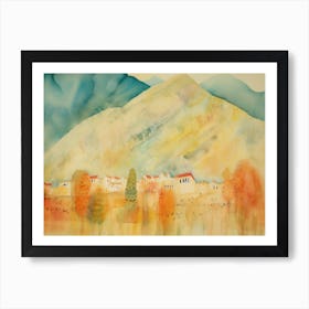 Village In The Mountains Art Print