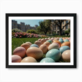 Easter Eggs On The Grass Art Print