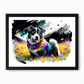 Rainbow Dog 7 Art Print