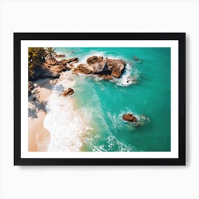 Aerial View Of A Beach Art Print