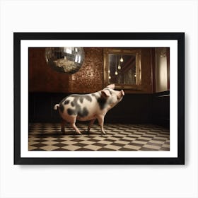 Pig In A Room Art Print