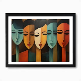 Women'S Faces 3 Art Print