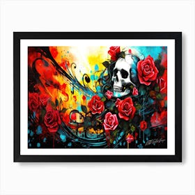 Skulls And Roses Rule 6 - Day Of The Dead Aesthetics Art Print