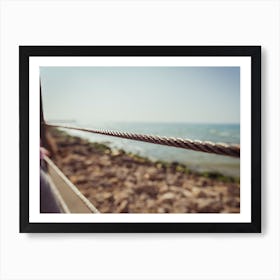 Wire Metal Fence Blocking The Beach 01 Art Print