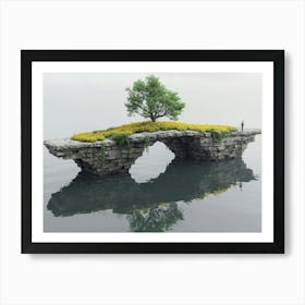 Tree On A Bridge Art Print