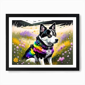 Rainbow Dog 1 Art Print