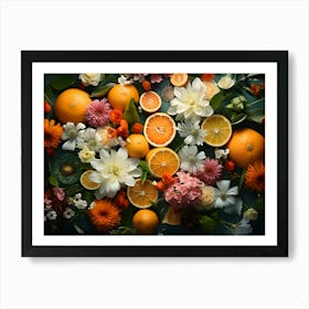 Flowers And Citrus 6 Art Print