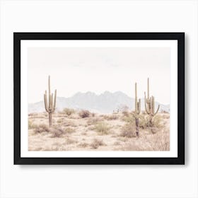 Four Peaks Cactus Art Print