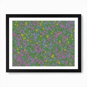 Pretty Purple And Yellow Flowers Art Print