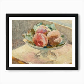 Peach Still Life Fruit Painting Studio McGee Art Print