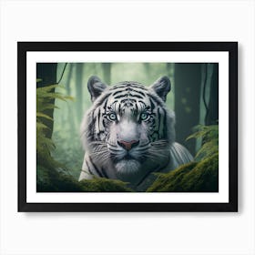 White Tiger Art Print