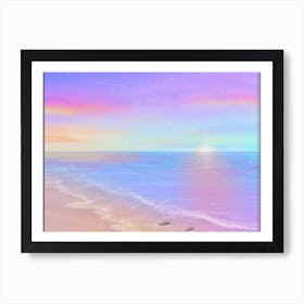 Sunset At The Beach Art Print