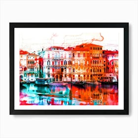 Seaside Zip - Grand Canal Venice Art Print