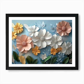 Paper Flowers 31 Art Print