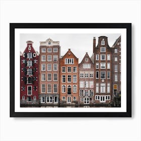 Amsterdam's Waterfront: Charming Canal Houses  in heart of the city | The Netherlands Art Print